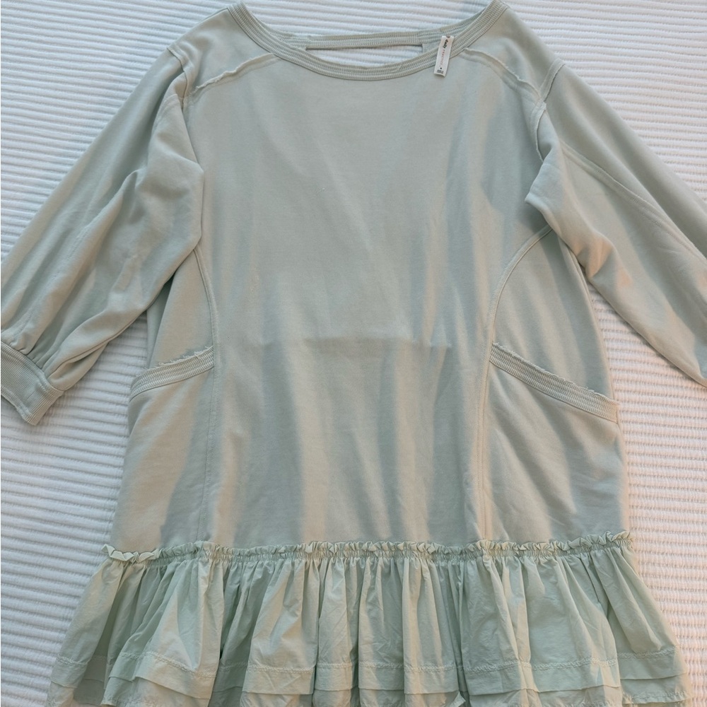 Anthropologie Daily Practice Eldridge Ruffled Hem Mini Dress